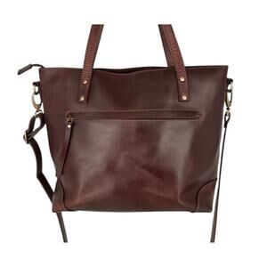 Montana Hudson Leather Bag Tote Commuter Laptop Brown Urban Western